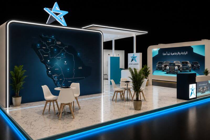 Custom exhibition booths installation in saudi Custom exhibition booths installation in saudi