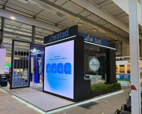 Custom exhibition booth built for Watad at Big 5 Saudi
