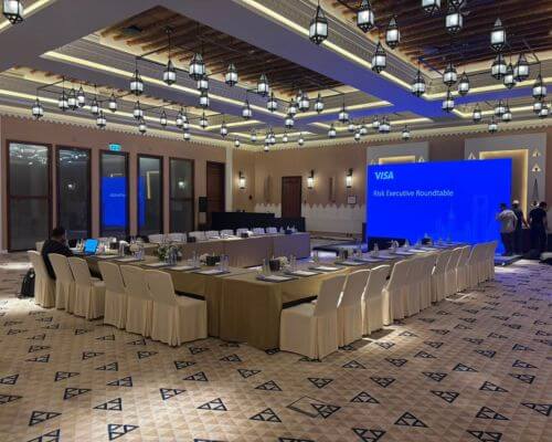 VISA corporate event venue setup and on-site execution by SYNC