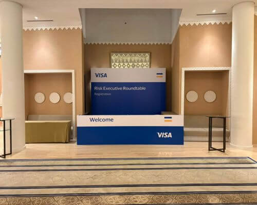 VISA corporate event branding and event experience in Saudi Arabia