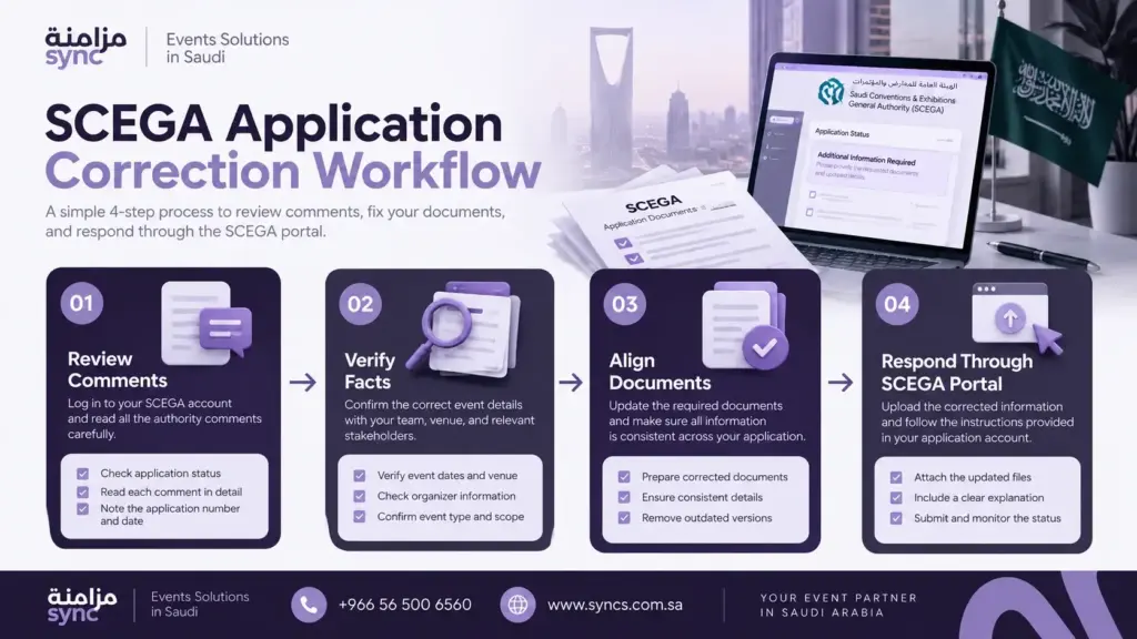 Four-stage checklist for reviewing and responding to SCEGA application