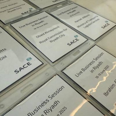 Event registration branded materials SACE Sessions Riyadh event management KSA services