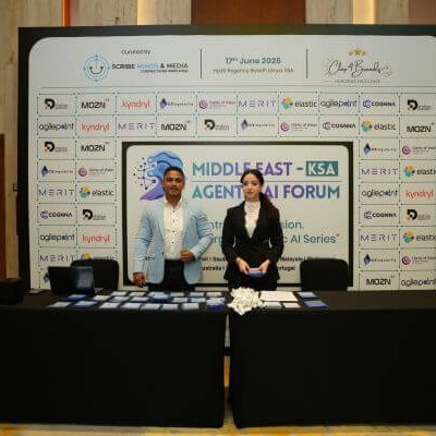 Executive networking and delegate interactions during Agentic AI Forum KSA 2026 – corporate event management Riyadh