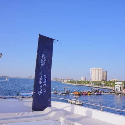 Private GROHE branded yacht for client networking experience in Jeddah
